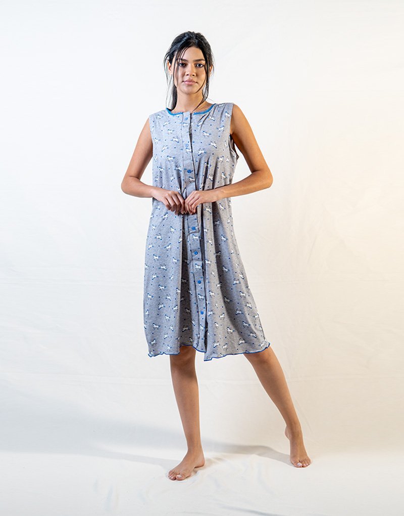 Short Nightgown With Buttons