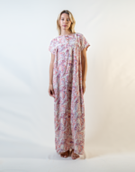 Long Nightgown With Half Sleeves and Buttons