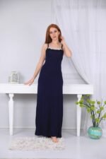 Strapless long nightgown with lace - Image 2