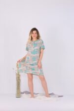 Short nightgown with half sleeves and buttons - Image 3
