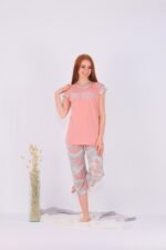 Quarter-sleeve Bermuda pajamas