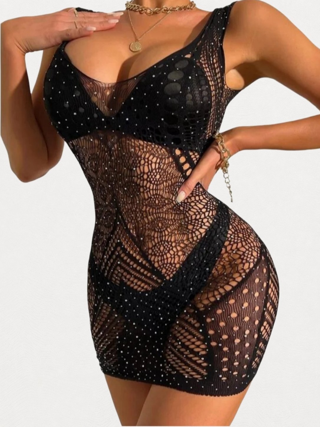 Fishnet body stocking